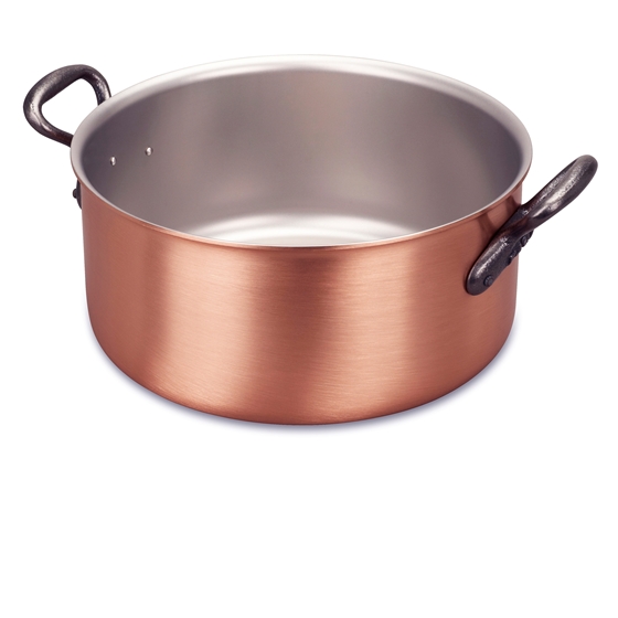 New NKC Copper 24 cm Stew Pot Bassine a Ragoût Casserole Marmite Faitout  Dutch Oven Traditionally Made Normandy Kitchen 24cm 9.5 Tin lined