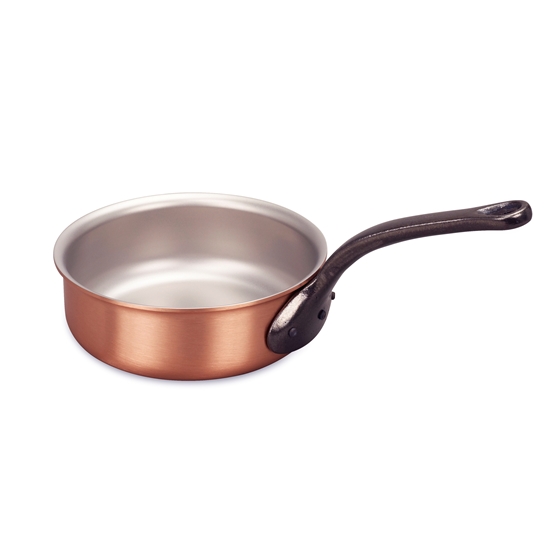 Pentole Agnelli Aluminium Straight Frying Pan 5 mm. Thick with Cool Handle, Diameter 28 cm.